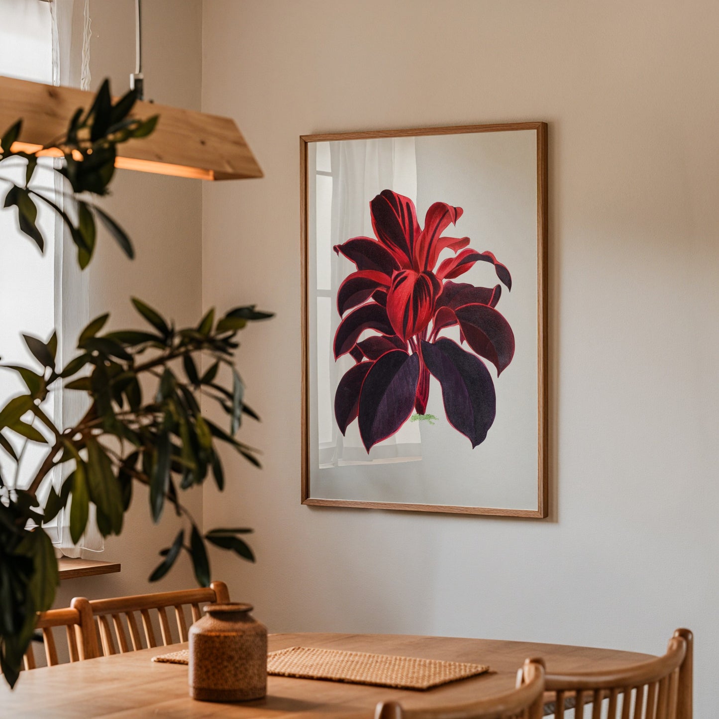 Hawaiian Ti Plant Illustration