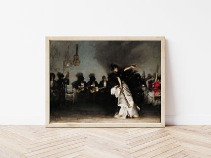 El Jaleo poster by John Singer Sargent  - Black frame wall art