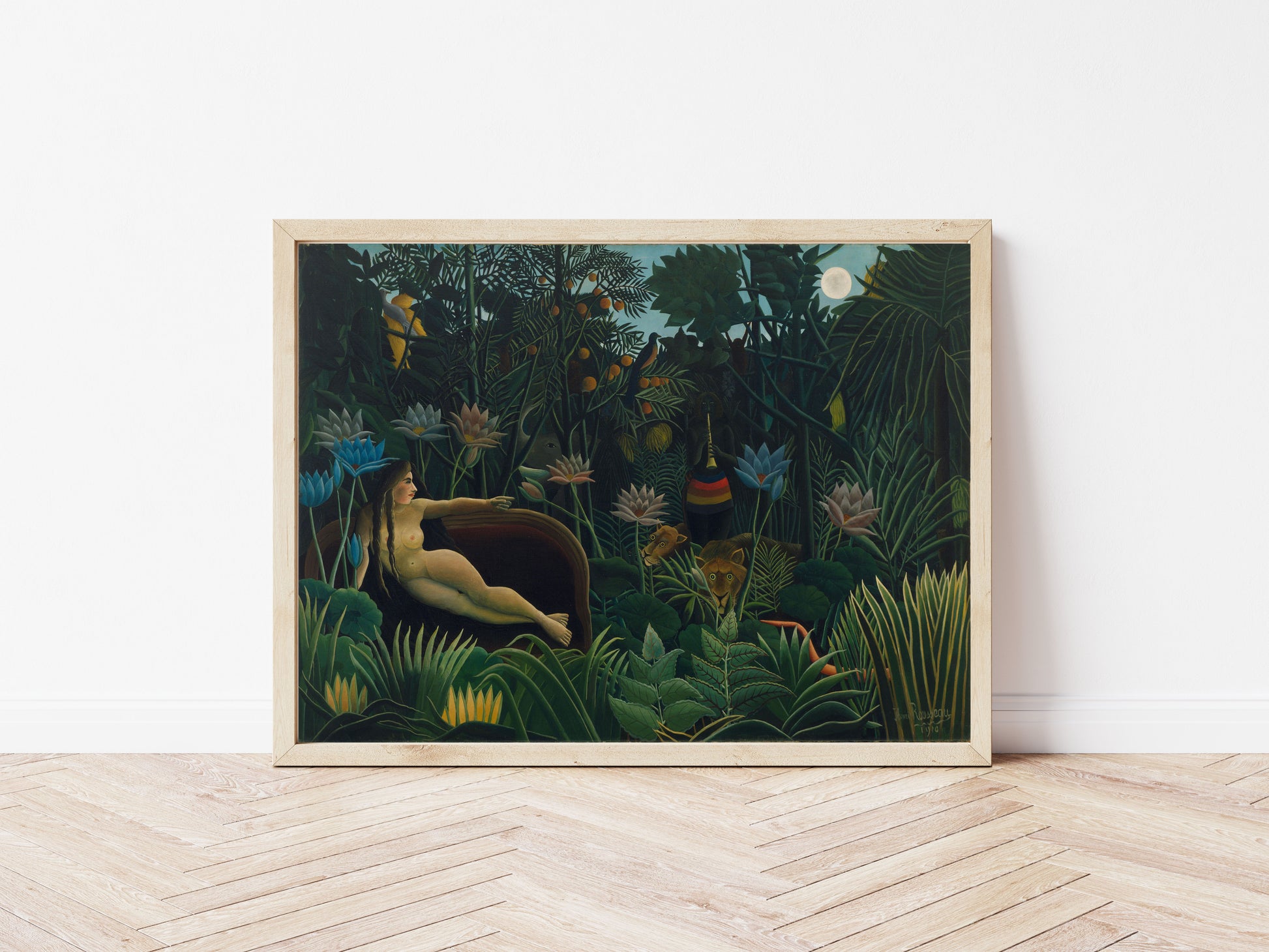 The Dream poster by Henri Rousseau  - Black frame wall art