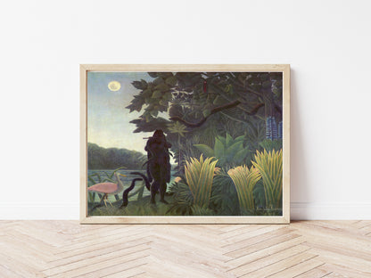 The Snake Charmer poster by Henri Rousseau  - Black frame wall art