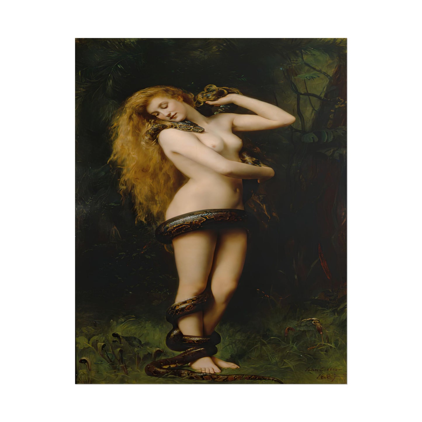 Lilith poster by John Collier  - 11x14 inch print