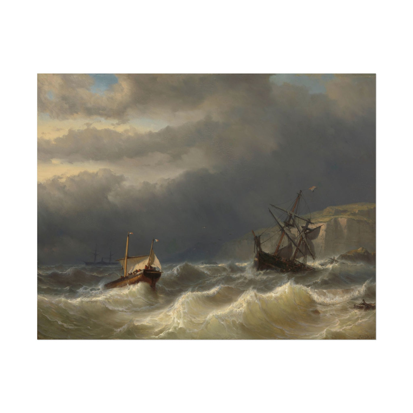 Vintage Marine Seascape 14″×11″