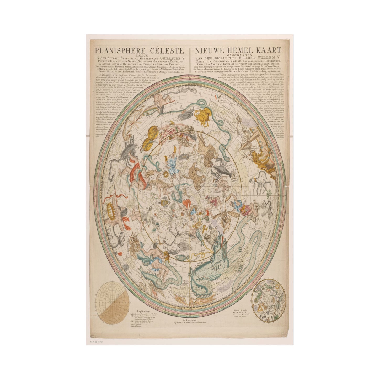 Celestial Map with Constellations