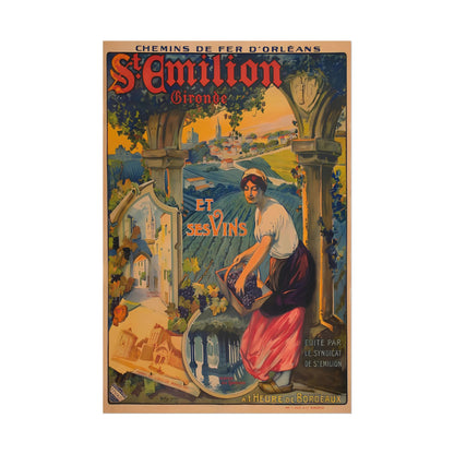 St Emilion - French Advertisement poster by E. Debray  - 12x18 inch print