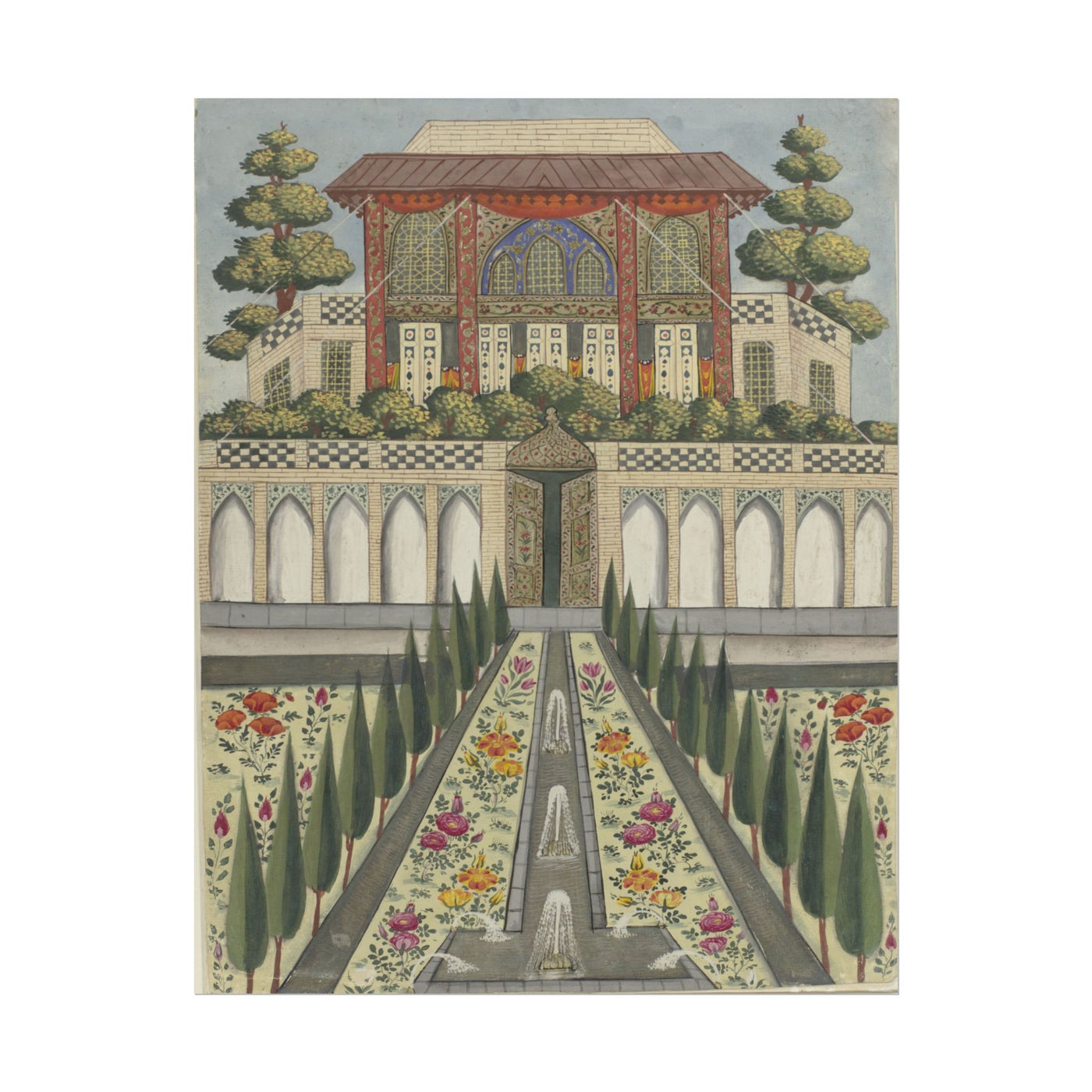 Palace Garden of Hazar Jarib in Aliabad 11″×14″