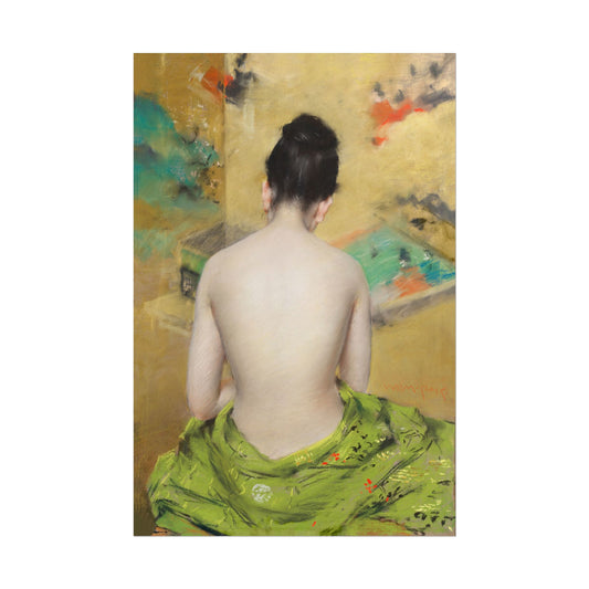 Study of Flesh Color and Gold poster by William Merritt Chase - 12x18 inch print
