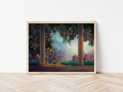 Daybreak poster by Maxfield Parrish  - Black frame wall art