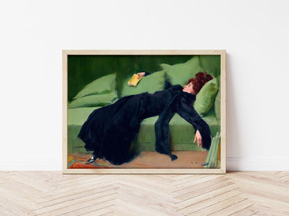 After The Ball poster by Ramon Casas  - Black frame wall art