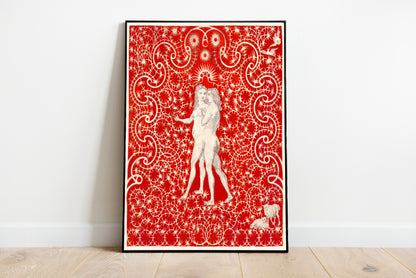 Adam and Eve and Sheep and Dove