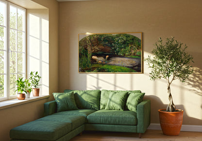 Ophelia poster by John Everett Millais  - Neutral room decor with framed print