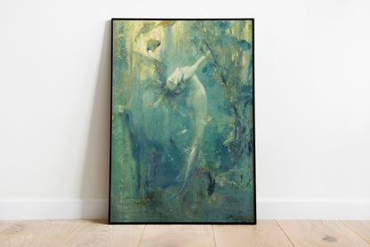 Sirene poster by Gaston Hoffmann  - Black frame wall art