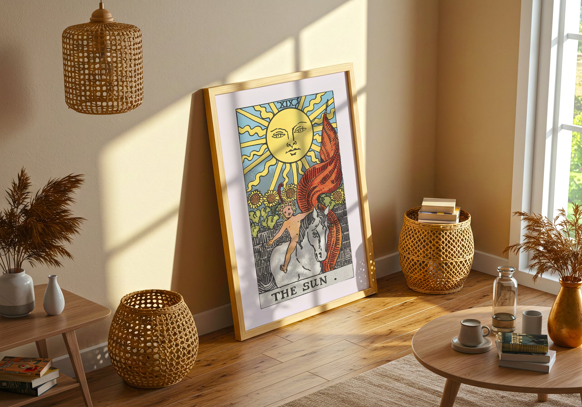 The Sun - Tarot Card poster by Anheuser Busch - Neutral room decor with framed print