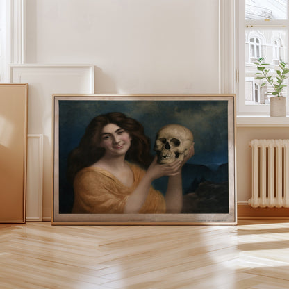 Young Woman with Skull