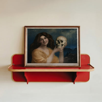 Young Woman with Skull