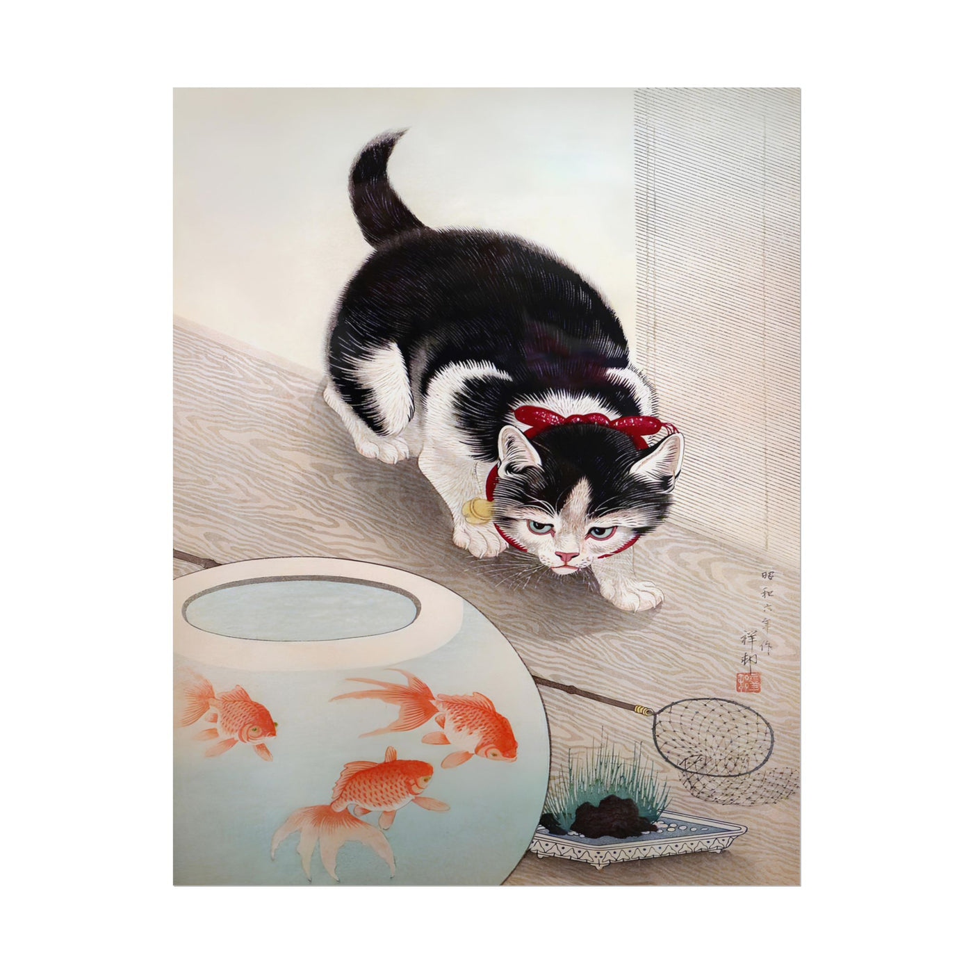 Cat and Goldfish Bowl 11″×14″