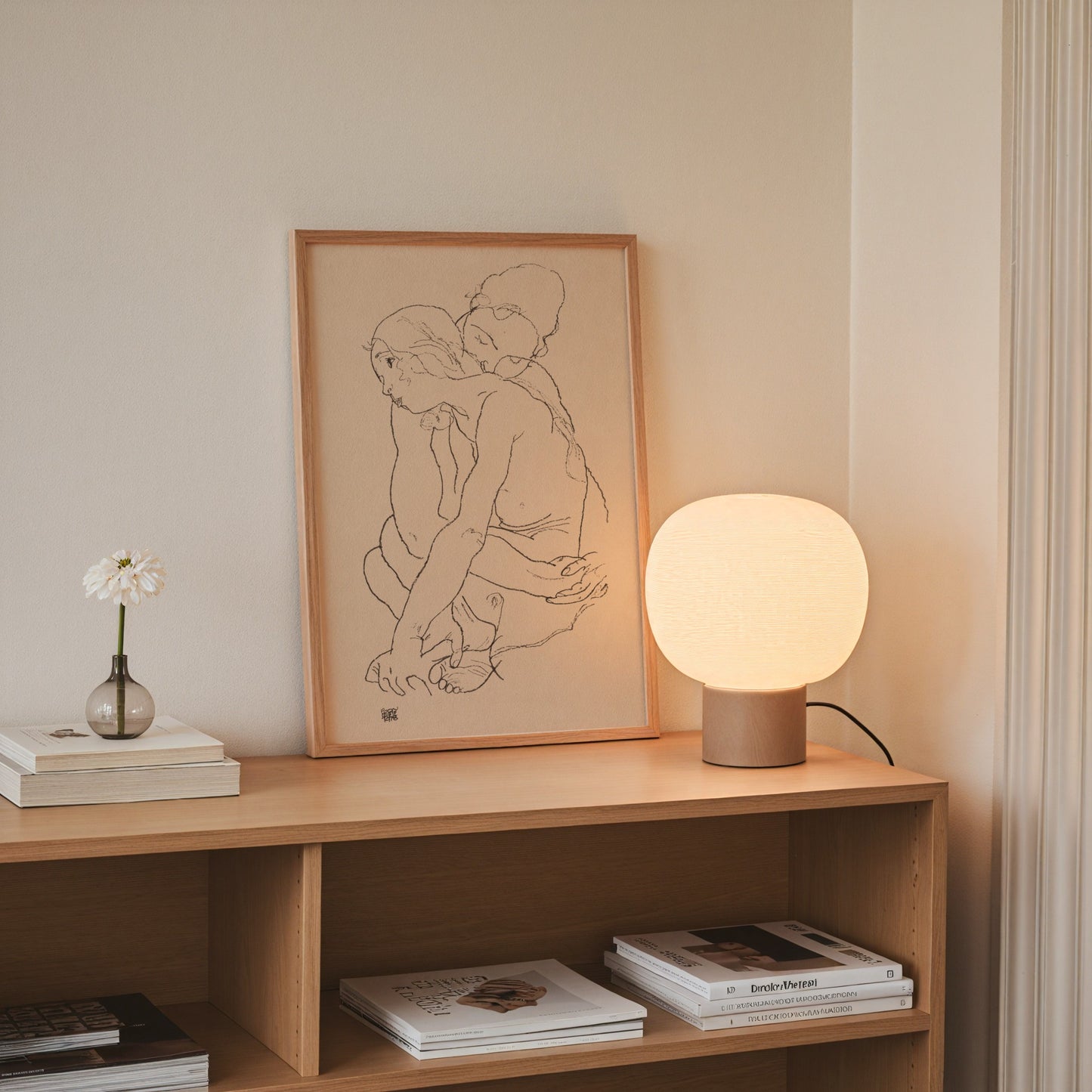 Woman and Girl Embracing