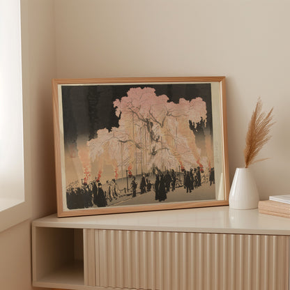 Evening Cherry Blossoms Print