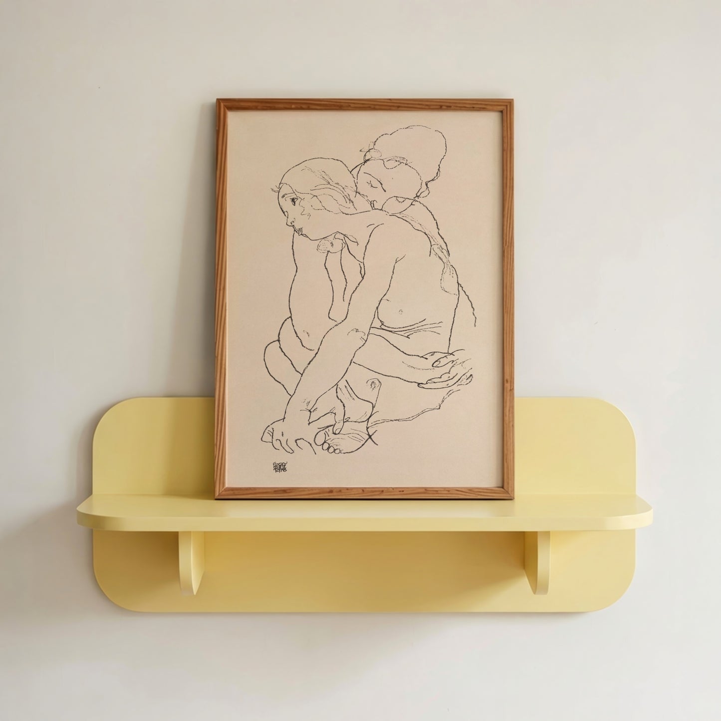 Woman and Girl Embracing