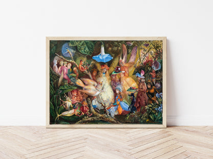 The Fairies Favourite poster by John Anster Fitzgerald - Black frame wall art
