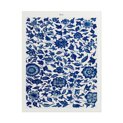 Blue Flower pattern poster by Owen Jones - 11x14 inch print