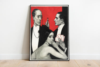 Wild and Delirious poster by Wladyslaw Theodore Benda - Black frame wall art