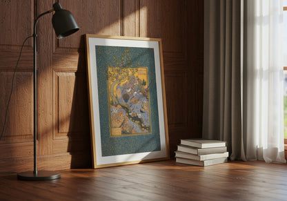 The Concourse of Birds poster by Habiballah of Sava - Neutral room decor with framed print