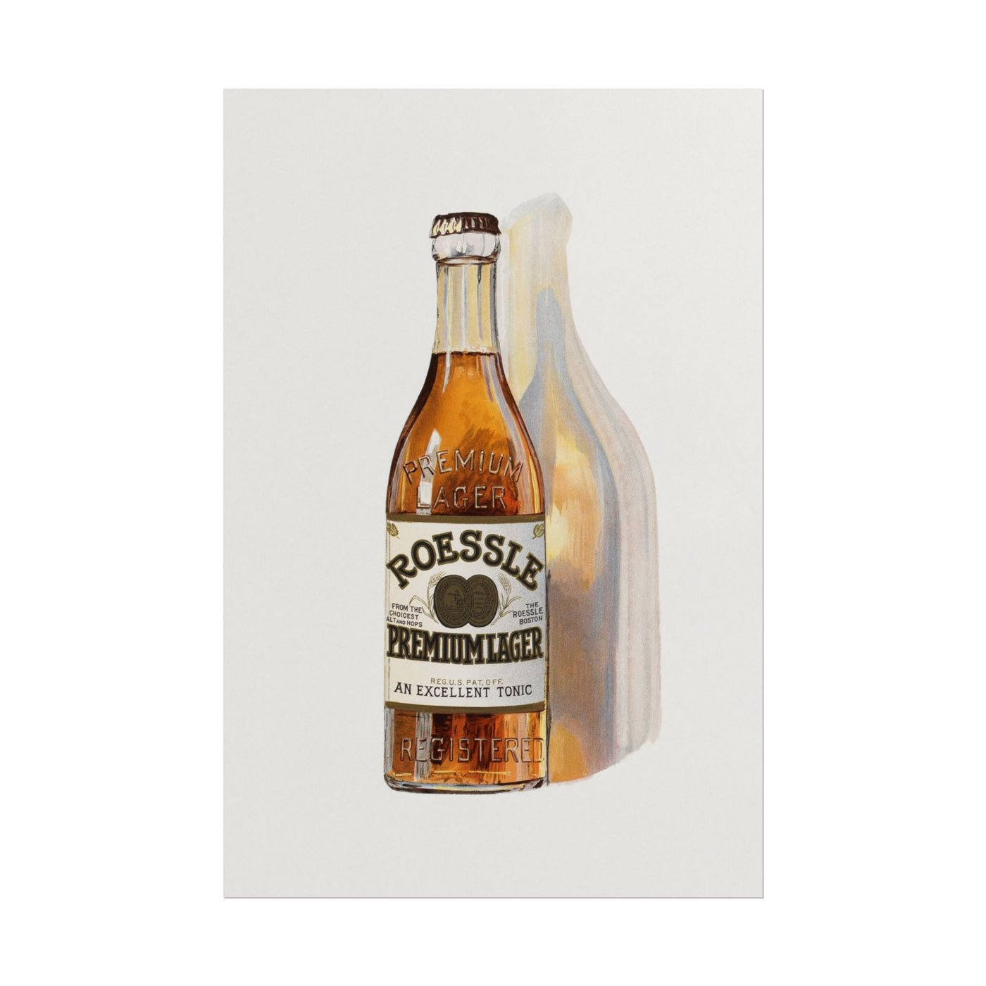 Roessle Premium Lager Advertisement 12″×18″
