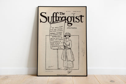 The Suffragist poster by Alphonse Mucha  - Black frame wall art