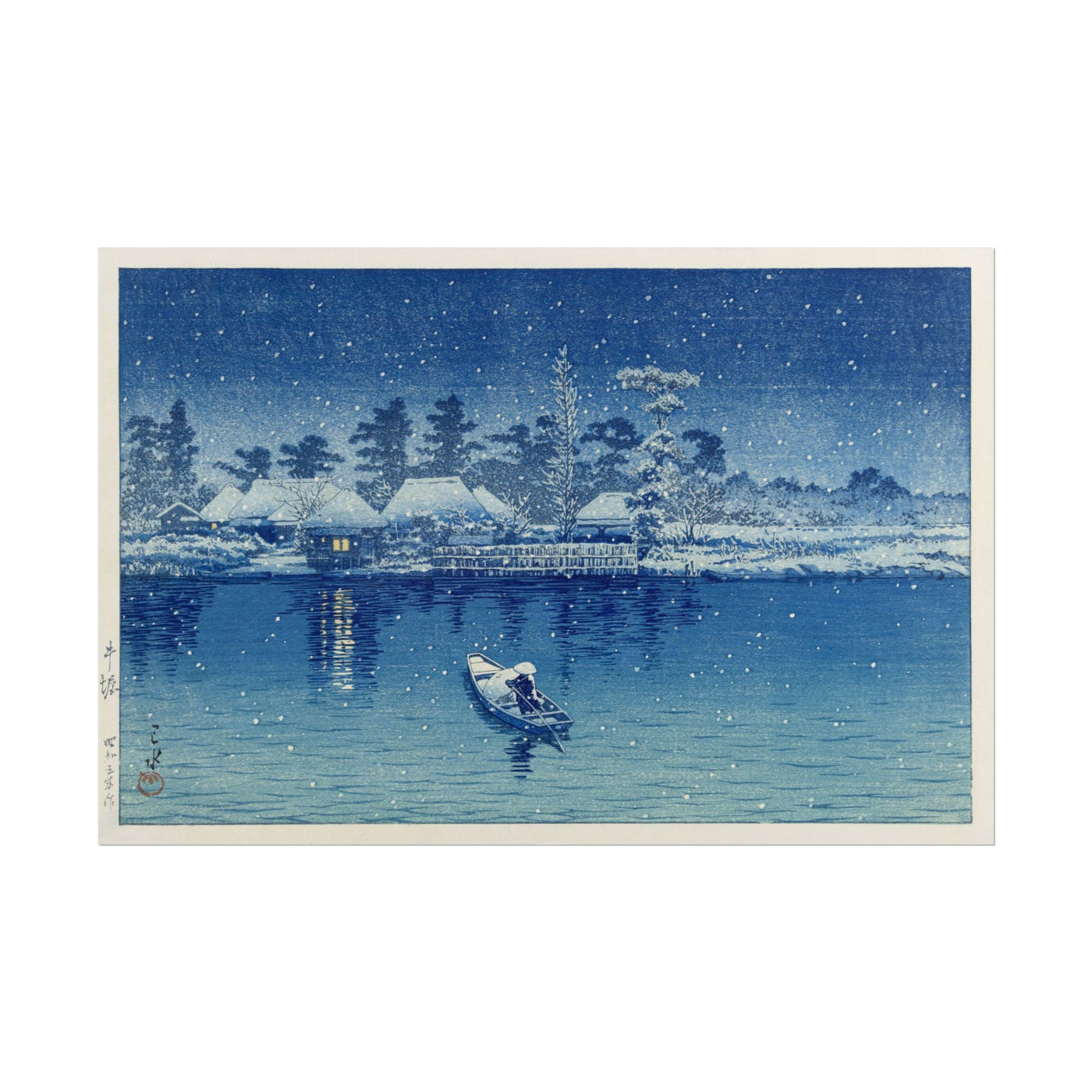 Serene Winter Scene Art Print 18″×12″