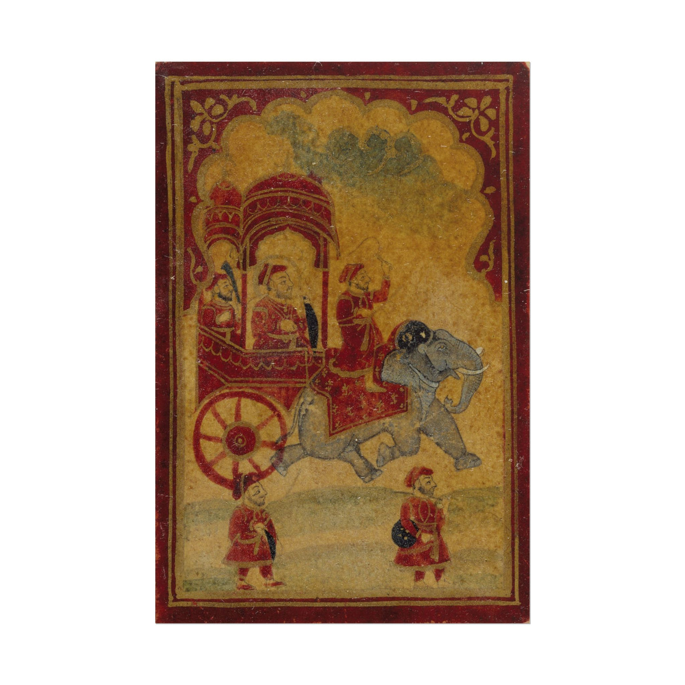 A King in an Elephant - Drawn Carriage 12″×18″