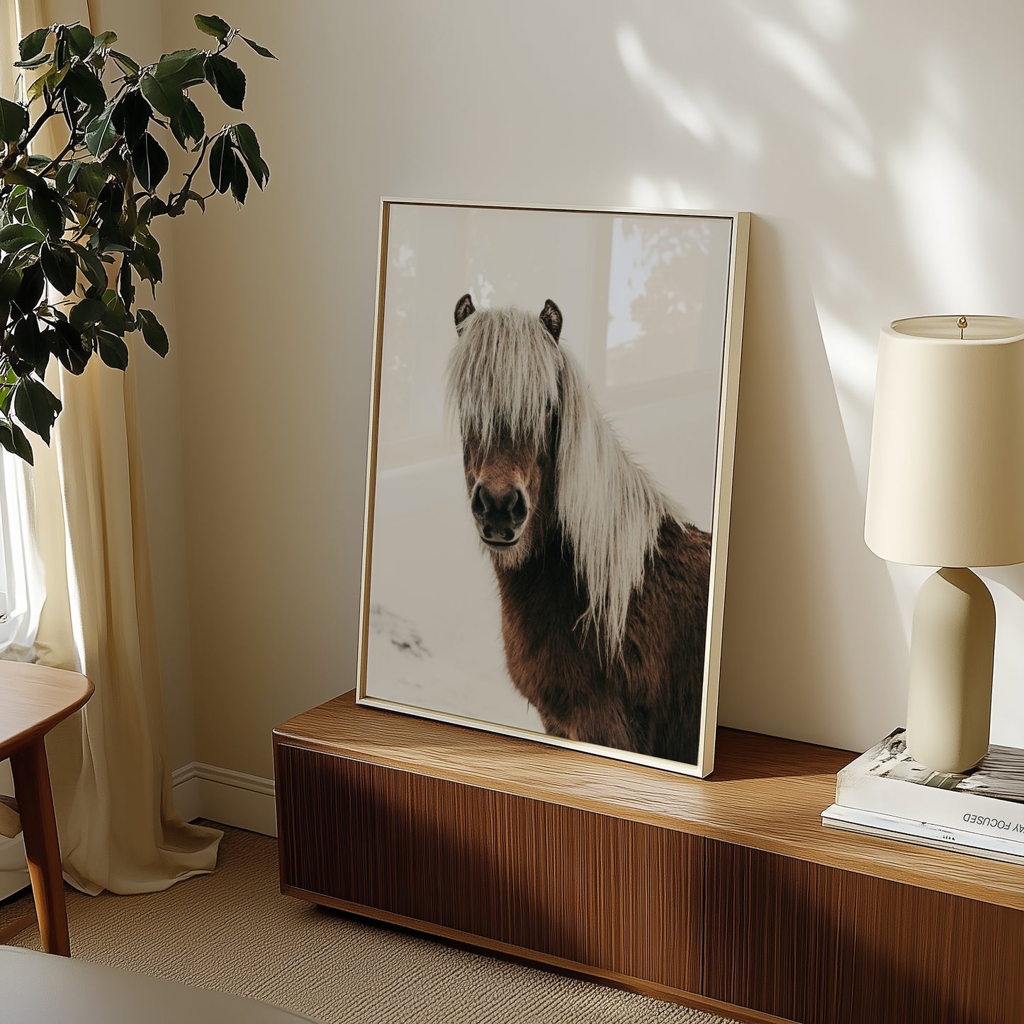Horse Portrait in Snow