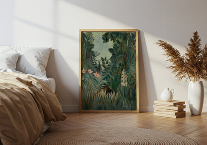 The Equatorial Jungle poster by Henri Rousseau  - Neutral room decor with framed print
