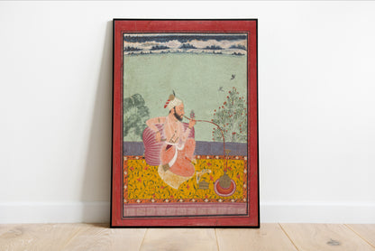 A Raja Smoking a Hookah