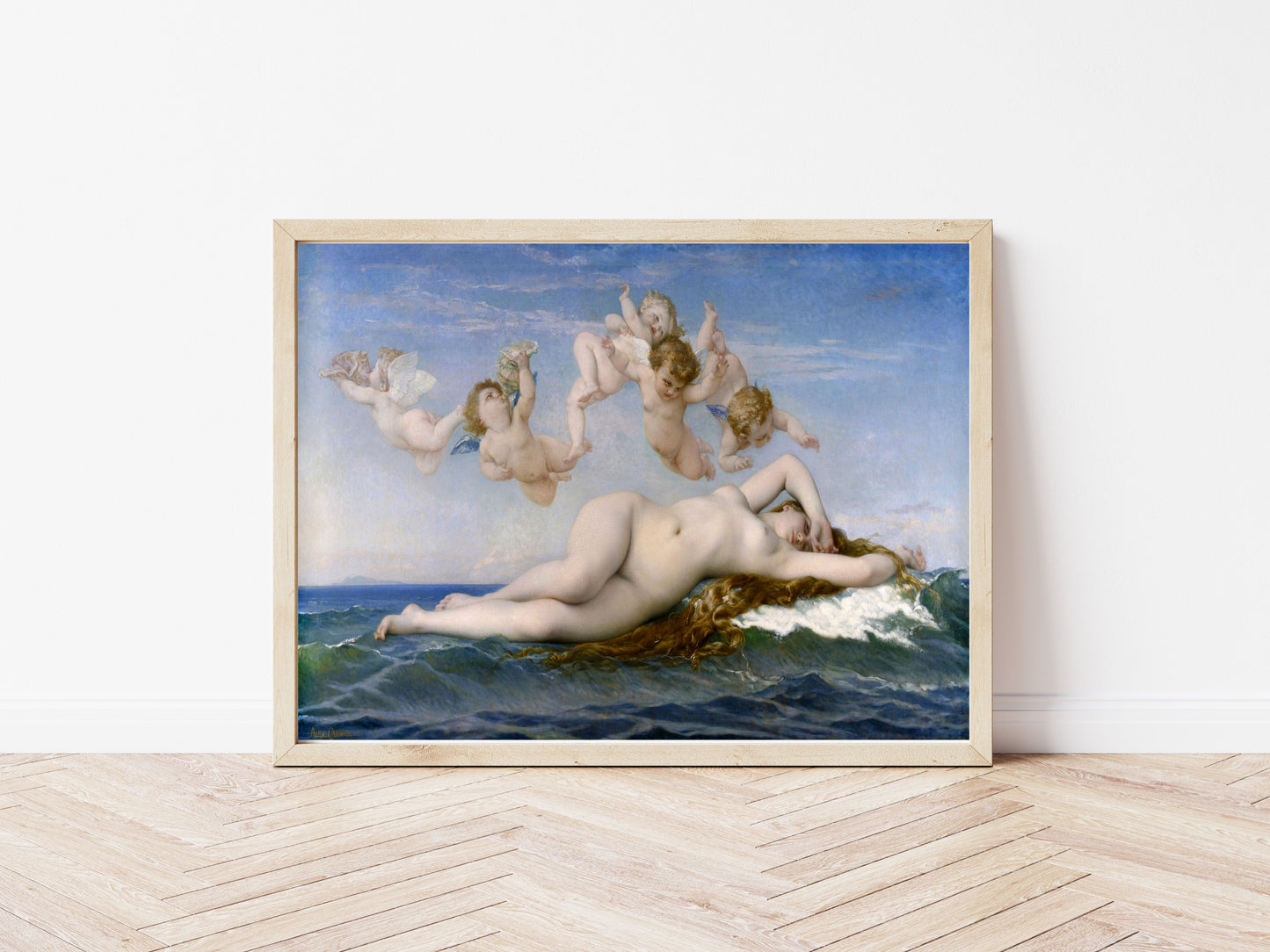 The Birth of Venus poster by Alexandre Cabanel  - Black frame wall art