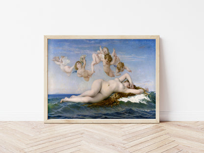 The Birth of Venus poster by Alexandre Cabanel  - Black frame wall art