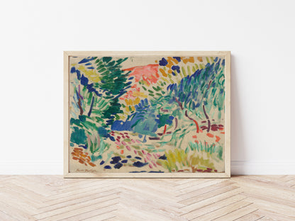 Landscape at Collioure poster by Henri Matisse - Black frame wall art