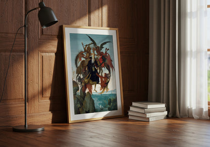 The Torment of Saint Anthony poster by Michelangelo Buonarroti - Neutral room decor with framed print