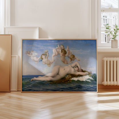 The Birth of Venus poster by Alexandre Cabanel  - Neutral room decor with framed print