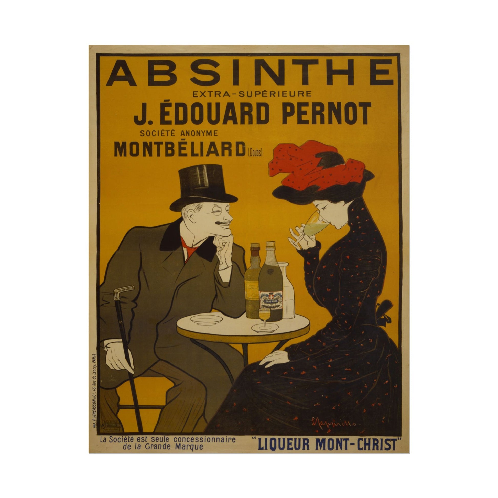 Absinthe Advertisement poster by J Edouard Pernot  - 11x14 inch print