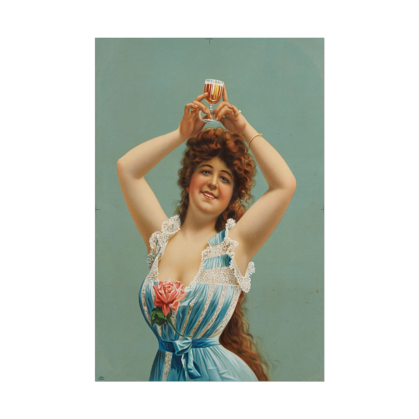 Woman Holding Beer 12″×18″