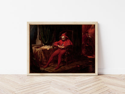 Stanczyk poster by Jan Matejko  - Black frame wall art