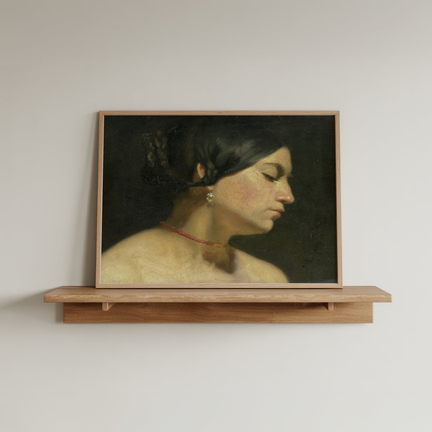 Elegant Profile Portrait Art Print