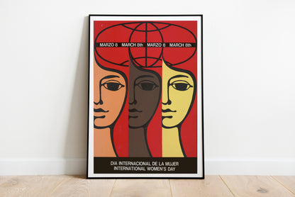 Women's Day March 1965 poster by Paul Poiret - Black frame wall art