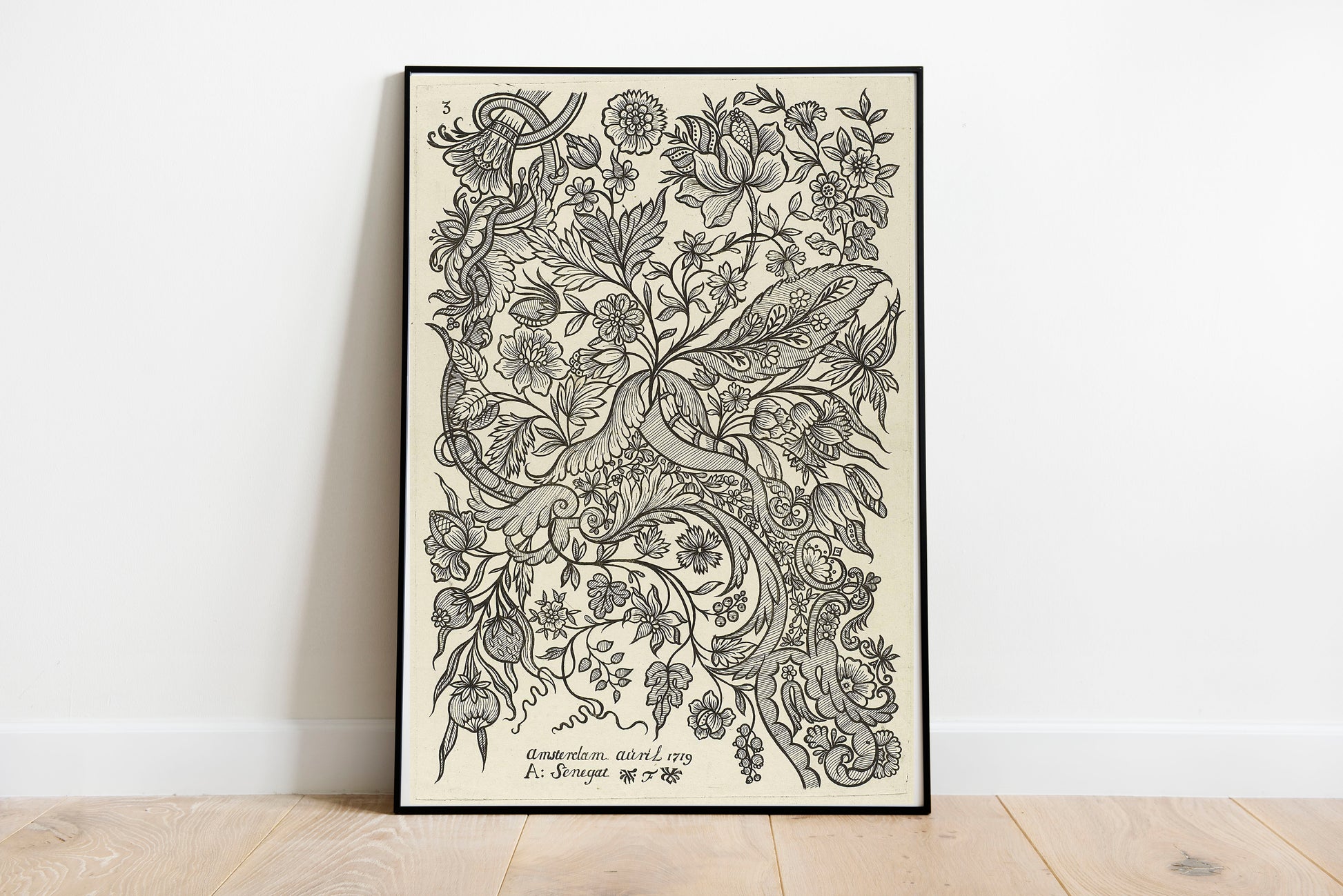 Textile Art poster by Alexander Senegat - Black frame wall art