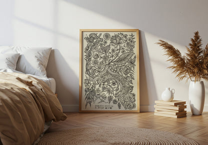 Textile Art poster by Alexander Senegat - Neutral room decor with framed print