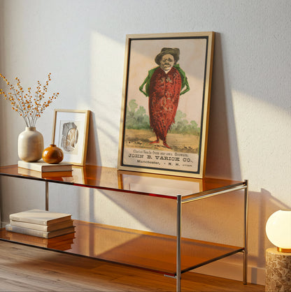 Victorian Beetroot Man poster by C Ribsam & Sons - Neutral room decor with framed print