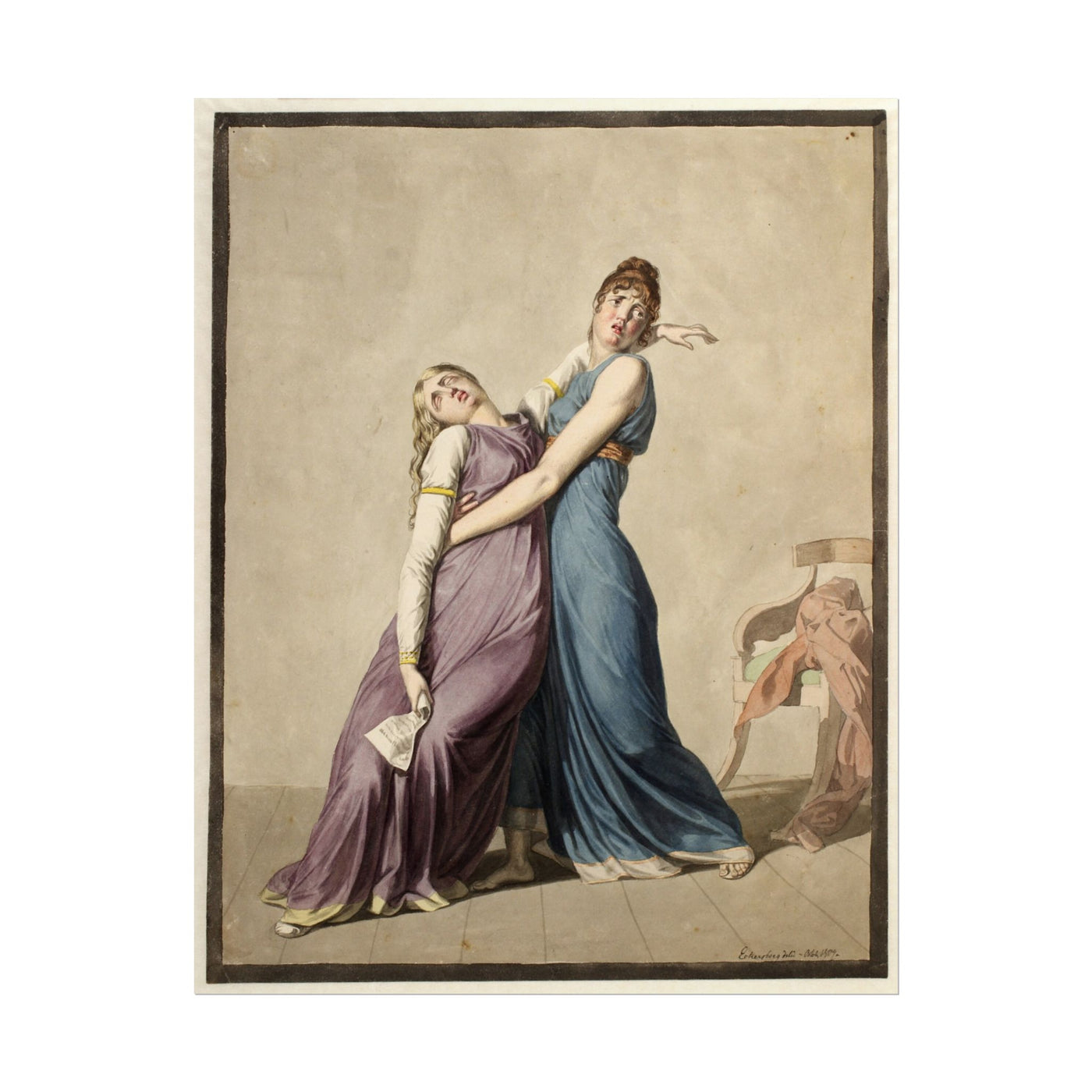 A Woman is Supporting Another Woman 11″×14″