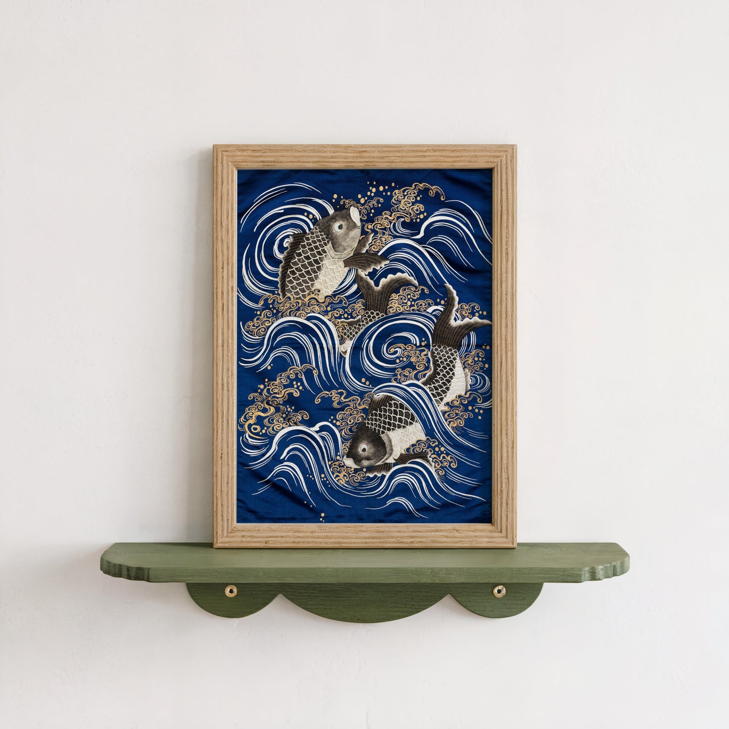 Fukusa with Carp in Waves during Meij period