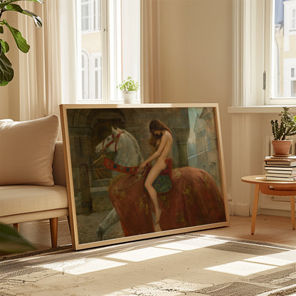 Lady Godiva poster by John Collier  - Neutral room decor with framed print