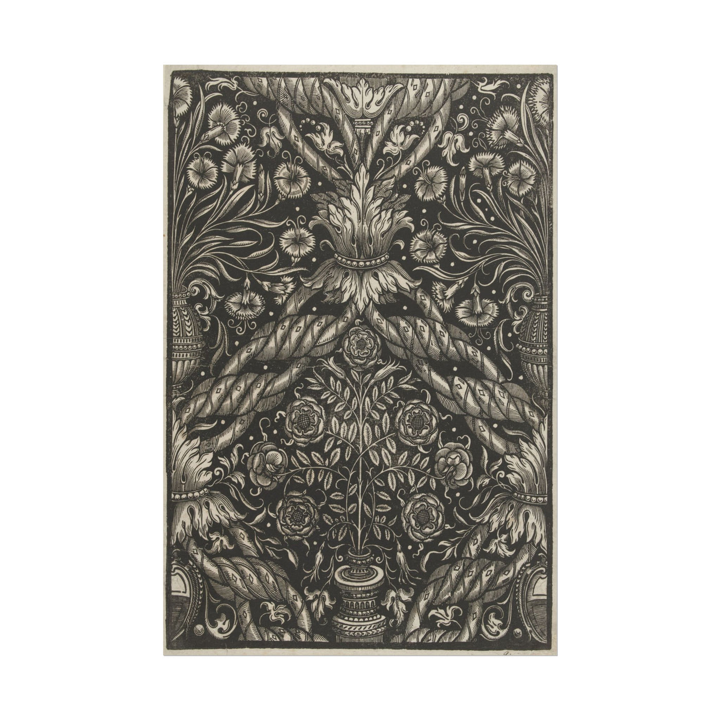 Vase and Flowers Textile 12″×18″